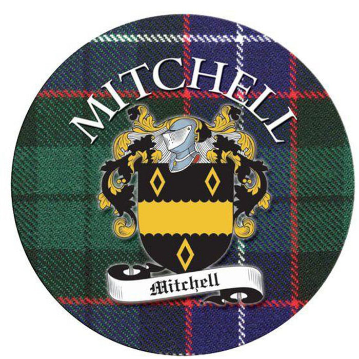 Clan/Family Name Round Cork Coaster Mitchell S - Heritage Of Scotland - MITCHELL S