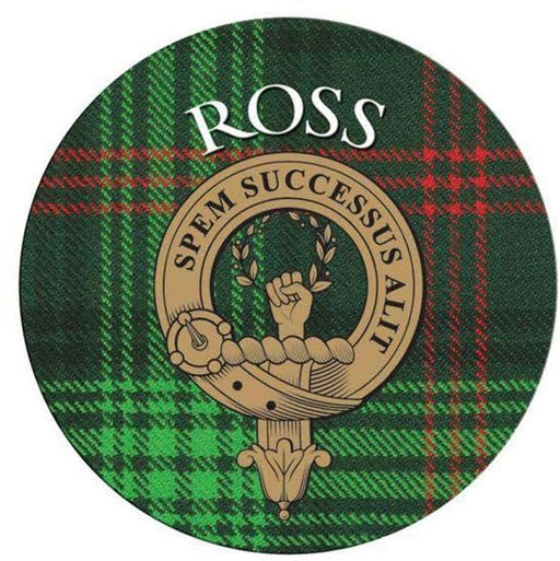 Clan/Family Name Round Cork Coaster Ross - Heritage Of Scotland - ROSS