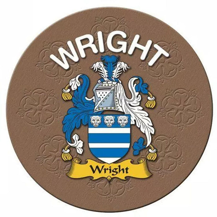 Clan/Family Name Round Cork Coaster Wright E - Heritage Of Scotland - WRIGHT E