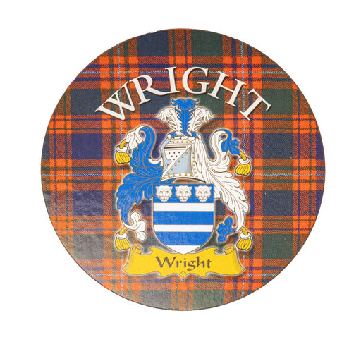 Clan/Family Name Round Cork Coaster Wright S - Heritage Of Scotland - WRIGHT S