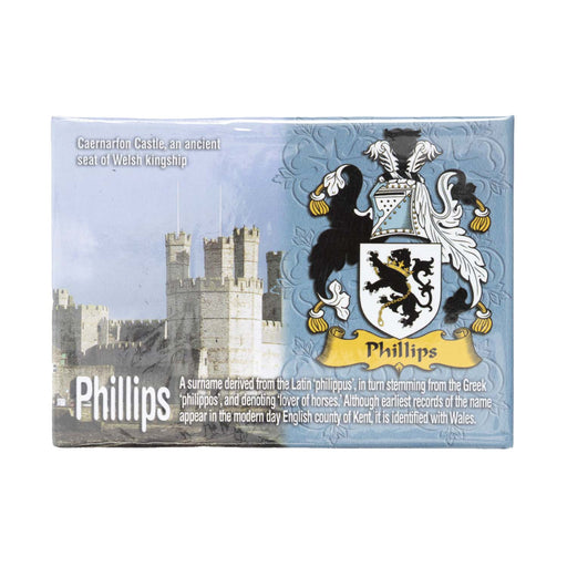 Clan/Family Scenic Magnet Phillips - Heritage Of Scotland - PHILLIPS