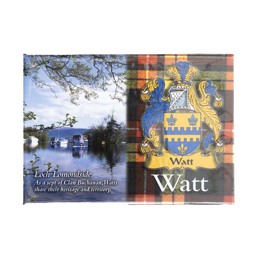 Clan/Family Scenic Magnet Watt - Heritage Of Scotland - WATT