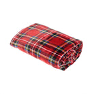 Classic Scottish Red Tartan Print Fleece Throw Blanket - Heritage Of Scotland -