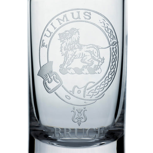 Collins Crystal Clan Shot Glass Bruce - Heritage Of Scotland - BRUCE