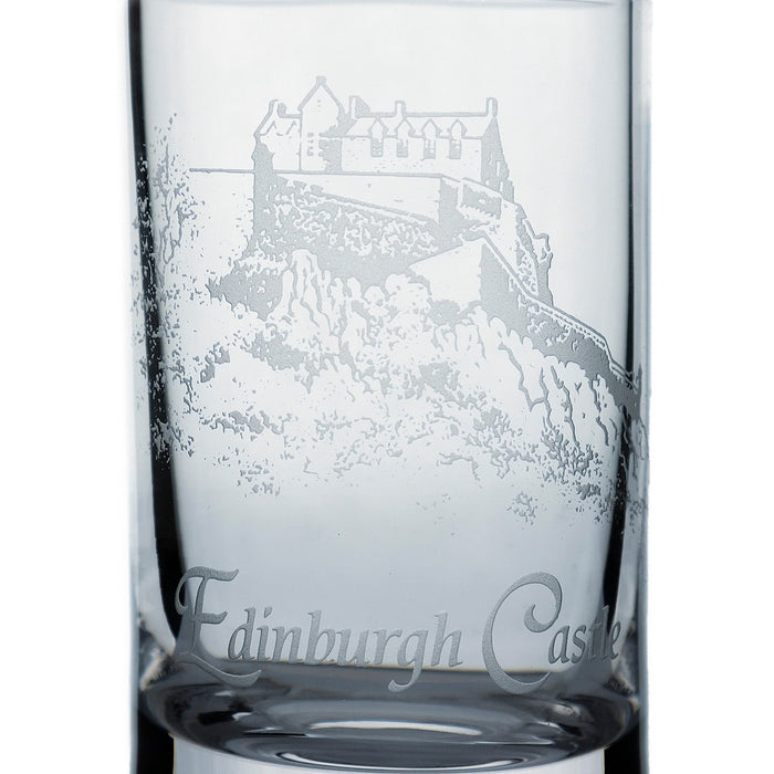 Collins Crystal Clan Shot Glass Edinburgh Castle - Heritage Of Scotland - EDINBURGH CASTLE