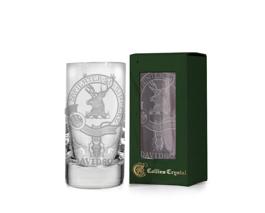 Collins Crystal Clan Shot Glass Gordon - Heritage Of Scotland - GORDON