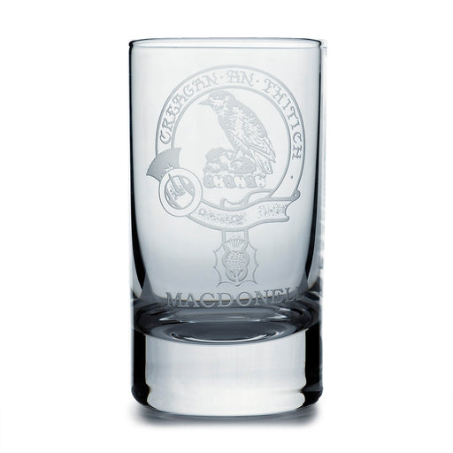 Collins Crystal Clan Shot Glass Macdonell - Heritage Of Scotland - MACDONELL