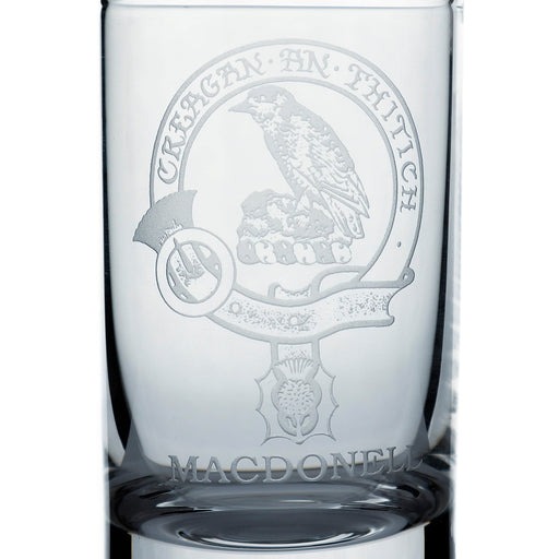 Collins Crystal Clan Shot Glass Macdonell - Heritage Of Scotland - MACDONELL