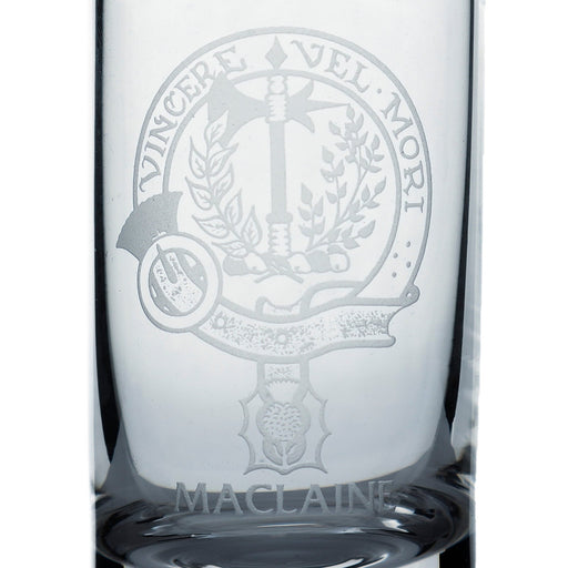 Collins Crystal Clan Shot Glass Maclaine - Heritage Of Scotland - MACLAINE