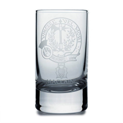 Collins Crystal Clan Shot Glass Maclaine - Heritage Of Scotland - MACLAINE