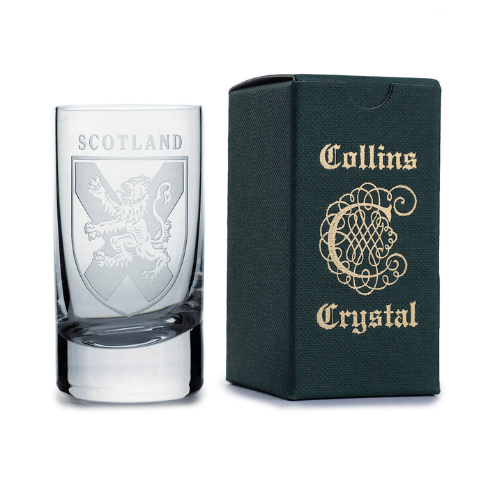 Collins Crystal Clan Shot Glass Scotland Shield - Heritage Of Scotland - SCOTLAND SHIELD