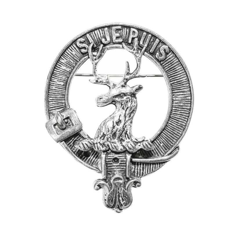 Colquhoun Clan Badge, Kilt Pin, Lapel Pin, Cufflinks, Keyring/Key Fob & Gift Set — Fine Pewter by Art Pewter — Made in Scotland (Shiny Finish) - Heritage Of Scotland - Badge