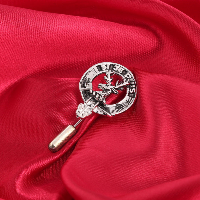 Colquhoun Clan Badge, Kilt Pin, Lapel Pin, Cufflinks, Keyring/Key Fob & Gift Set — Fine Pewter by Art Pewter — Made in Scotland (Shiny Finish) - Heritage Of Scotland - Lapel Pin