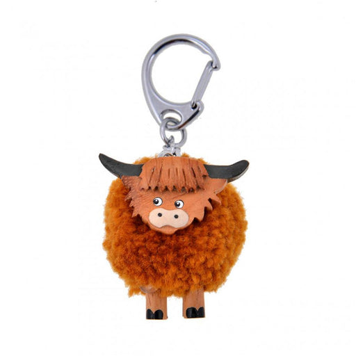 Coo Pom Pom Keyring - Heritage Of Scotland - NA