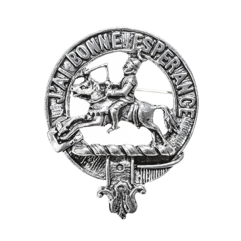 Craig Clan Badge, Kilt Pin, Lapel Pin, Cufflinks, Keyring/Key Fob & Gift Set — Fine Pewter by Art Pewter — Made in Scotland (Shiny Finish) - Heritage Of Scotland - Badge