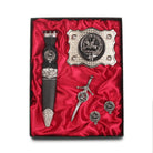 Craig Clan Badge, Kilt Pin, Lapel Pin, Cufflinks, Keyring/Key Fob & Gift Set — Fine Pewter by Art Pewter — Made in Scotland (Shiny Finish) - Heritage Of Scotland - Gift Set