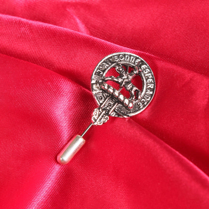 Craig Clan Badge, Kilt Pin, Lapel Pin, Cufflinks, Keyring/Key Fob & Gift Set — Fine Pewter by Art Pewter — Made in Scotland (Shiny Finish) - Heritage Of Scotland - Lapel Pin