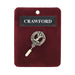 Crawford Clan Badge, Kilt Pin, Lapel Pin, Cufflinks, Keyring/Key Fob & Gift Set — Fine Pewter by Art Pewter — Made in Scotland (Shiny Finish) - Heritage Of Scotland - Lapel Pin