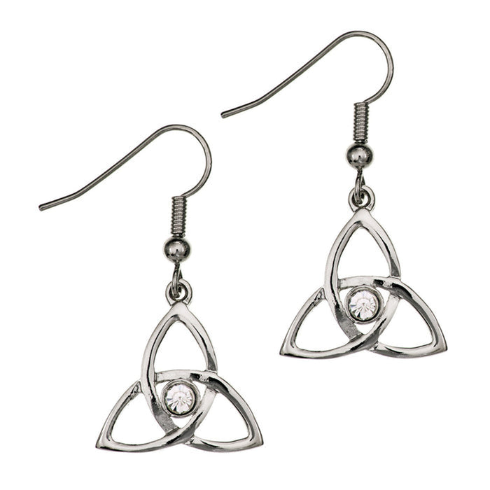 Crinan Knot Earrings Crystal - Heritage Of Scotland - CRYSTAL