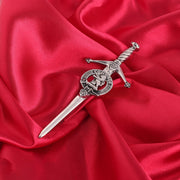Cumming Clan Badge, Kilt Pin, Lapel Pin, Cufflinks, Keyring/Key Fob & Gift Set — Fine Pewter by Art Pewter — Made in Scotland (Shiny Finish) - Heritage Of Scotland - Kilt Pin