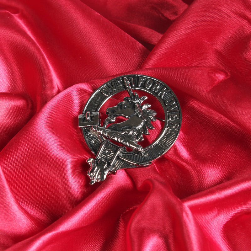 Cunningham Clan Badge, Kilt Pin, Lapel Pin, Cufflinks, Keyring/Key Fob & Gift Set — Fine Pewter by Art Pewter — Made in Scotland (Shiny Finish) - Heritage Of Scotland - Badge
