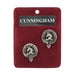 Cunningham Clan Badge, Kilt Pin, Lapel Pin, Cufflinks, Keyring/Key Fob & Gift Set — Fine Pewter by Art Pewter — Made in Scotland (Shiny Finish) - Heritage Of Scotland - Cufflinks