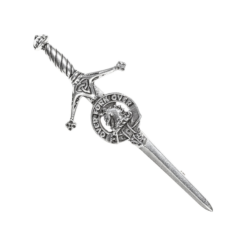 Cunningham Clan Badge, Kilt Pin, Lapel Pin, Cufflinks, Keyring/Key Fob & Gift Set — Fine Pewter by Art Pewter — Made in Scotland (Shiny Finish) - Heritage Of Scotland - Kilt Pin