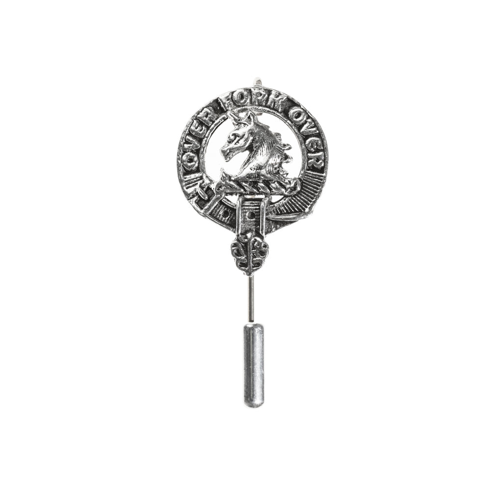 Cunningham Clan Badge, Kilt Pin, Lapel Pin, Cufflinks, Keyring/Key Fob & Gift Set — Fine Pewter by Art Pewter — Made in Scotland (Shiny Finish) - Heritage Of Scotland - Lapel Pin