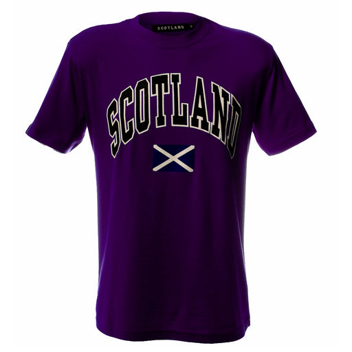 (D) Scotland Harvard Print T/Shirt Purple - Heritage Of Scotland - PURPLE