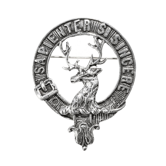 Davidson Clan Badge, Kilt Pin, Lapel Pin, Cufflinks, Keyring/Key Fob & Gift Set — Fine Pewter by Art Pewter — Made in Scotland (Shiny Finish) - Heritage Of Scotland - Badge