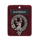 Davidson Clan Badge, Kilt Pin, Lapel Pin, Cufflinks, Keyring/Key Fob & Gift Set — Fine Pewter by Art Pewter — Made in Scotland (Shiny Finish) - Heritage Of Scotland - Badge