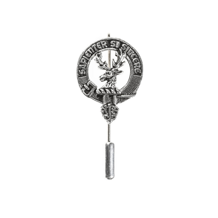 Davidson Clan Badge, Kilt Pin, Lapel Pin, Cufflinks, Keyring/Key Fob & Gift Set — Fine Pewter by Art Pewter — Made in Scotland (Shiny Finish) - Heritage Of Scotland - Lapel Pin