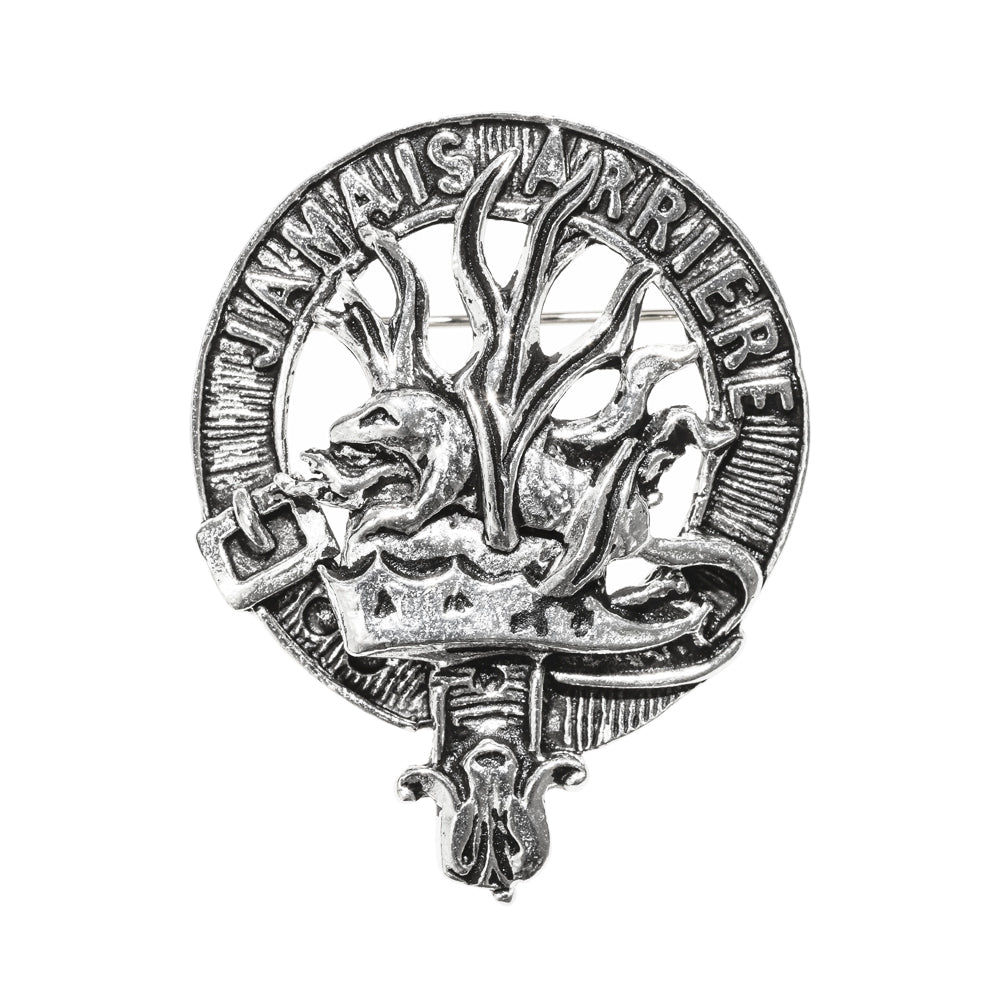 Douglas Clan Badge, Kilt Pin, Lapel Pin, Cufflinks, Keyring/Key Fob & Gift Set — Fine Pewter by Art Pewter — Made in Scotland (Shiny Finish) - Heritage Of Scotland - Badge