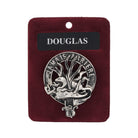 Douglas Clan Badge, Kilt Pin, Lapel Pin, Cufflinks, Keyring/Key Fob & Gift Set — Fine Pewter by Art Pewter — Made in Scotland (Shiny Finish) - Heritage Of Scotland - Badge