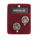 Douglas Clan Badge, Kilt Pin, Lapel Pin, Cufflinks, Keyring/Key Fob & Gift Set — Fine Pewter by Art Pewter — Made in Scotland (Shiny Finish) - Heritage Of Scotland - Cufflinks