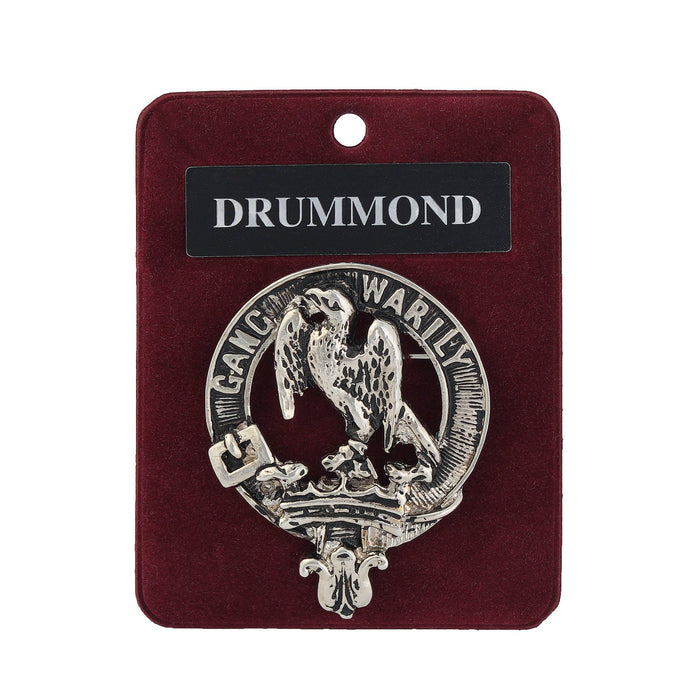 Drummond Clan Badge, Kilt Pin, Lapel Pin, Cufflinks, Keyring/Key Fob & Gift Set — Fine Pewter by Art Pewter — Made in Scotland (Shiny Finish) - Heritage Of Scotland - Badge