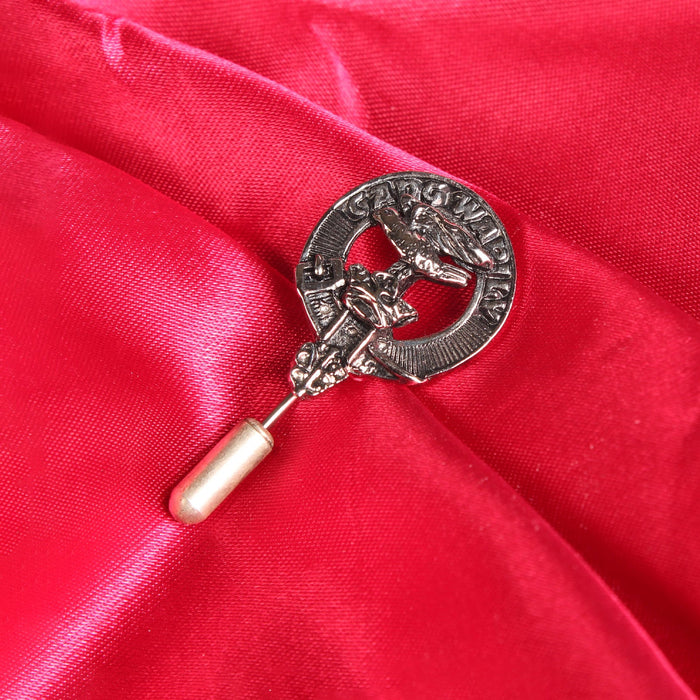 Drummond Clan Badge, Kilt Pin, Lapel Pin, Cufflinks, Keyring/Key Fob & Gift Set — Fine Pewter by Art Pewter — Made in Scotland (Shiny Finish) - Heritage Of Scotland - Lapel Pin