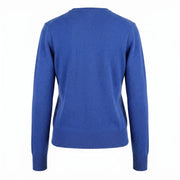 Dunedin Cashmere Woman's 100% Cashmere C Neck Cardigan - Cornflower - Heritage Of Scotland - XS