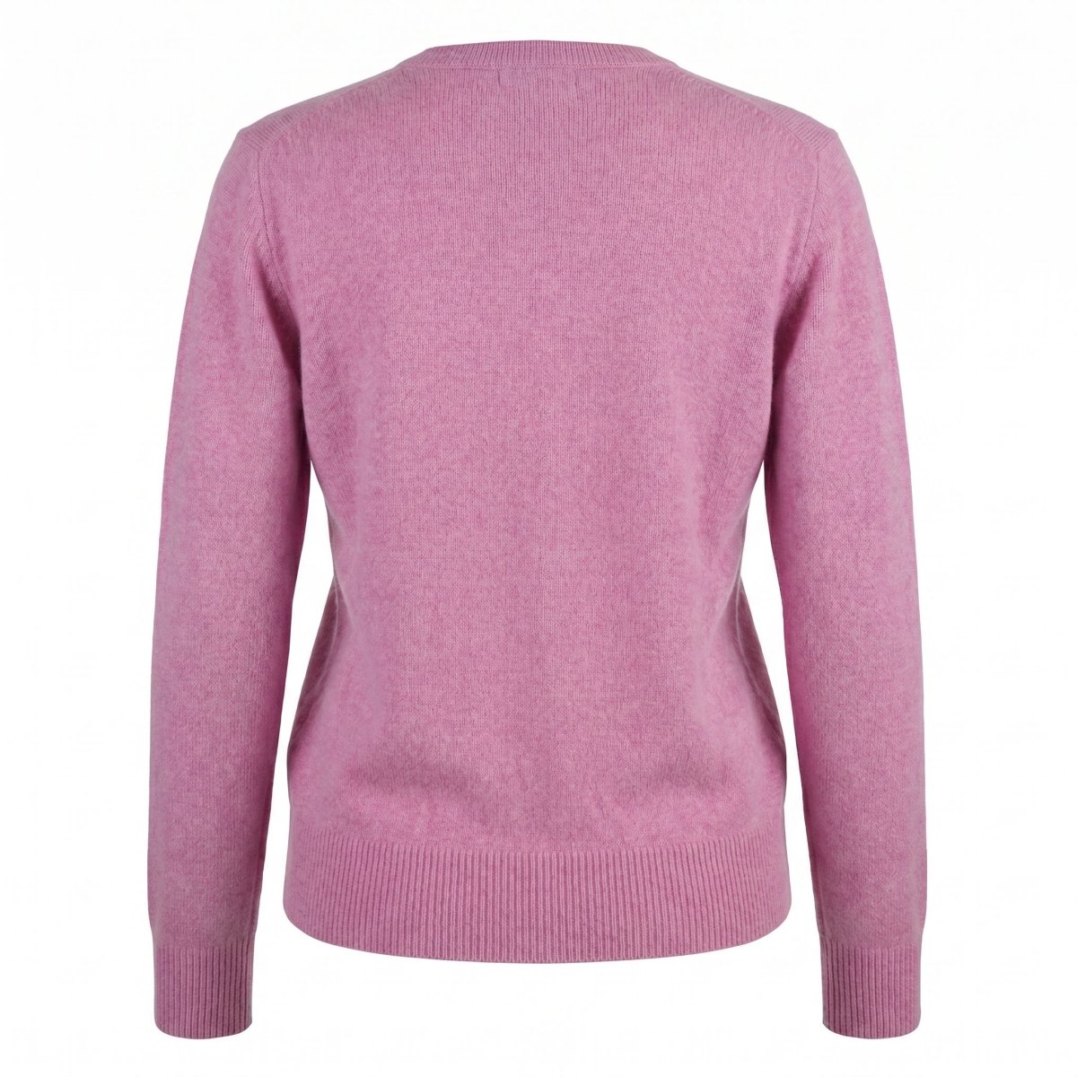 Dunedin Cashmere Woman's 100% Cashmere C Neck Cardigan - Marl Lilac - Heritage Of Scotland - XS