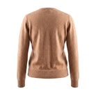 Dunedin Cashmere Woman's 100% Cashmere V Neck Cardigan - Camel - Heritage Of Scotland - XS