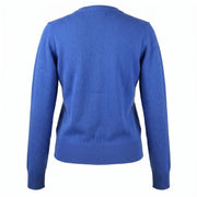 Dunedin Cashmere Woman's 100% Cashmere V Neck Cardigan - Cornflower - Heritage Of Scotland - XS