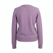 Dunedin Cashmere Woman's 100% Cashmere V Neck Cardigan - Heather - Heritage Of Scotland - XS