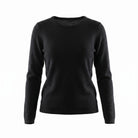 Dunedin Cashmere Women’s 100% Cashmere C - Neck Jumper – Black - Heritage Of Scotland - XS
