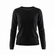 Dunedin Cashmere Women’s 100% Cashmere C - Neck Jumper – Black - Heritage Of Scotland - XS