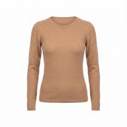 Dunedin Cashmere Women’s 100% Cashmere C - Neck Jumper – Camel - Heritage Of Scotland - XS