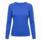 Dunedin Cashmere Women’s 100% Cashmere C - Neck Jumper – Cornflower - Heritage Of Scotland - XS
