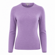 Dunedin Cashmere Women’s 100% Cashmere C-Neck Jumper – Heather - Heritage Of Scotland - S
