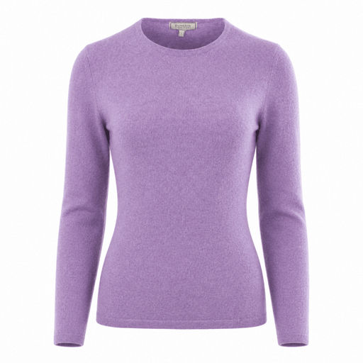 Dunedin Cashmere Women’s 100% Cashmere C-Neck Jumper – Heather - Heritage Of Scotland - S