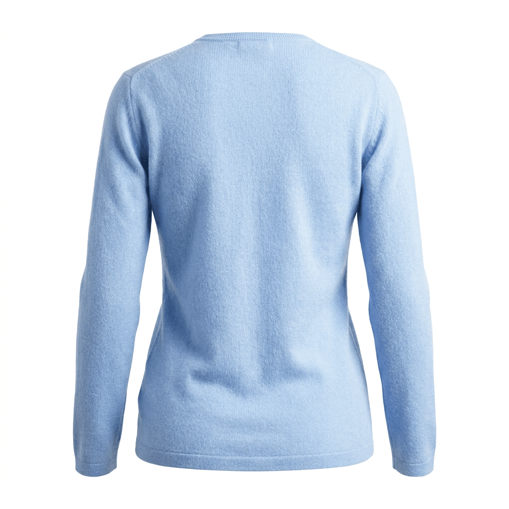 Dunedin Cashmere Women's 100% Cashmere C-Neck Jumper – Rivera Blue - Heritage Of Scotland - S