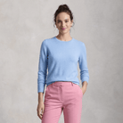 Dunedin Cashmere Women's 100% Cashmere C-Neck Jumper – Rivera Blue - Heritage Of Scotland - S